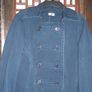 DOUBLE-BREASTED LIGHT JACKET, IZOD, NAVY BLUE